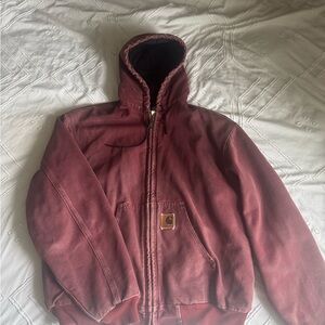 Vintage Carhartt Burgundy Hooded Jacket